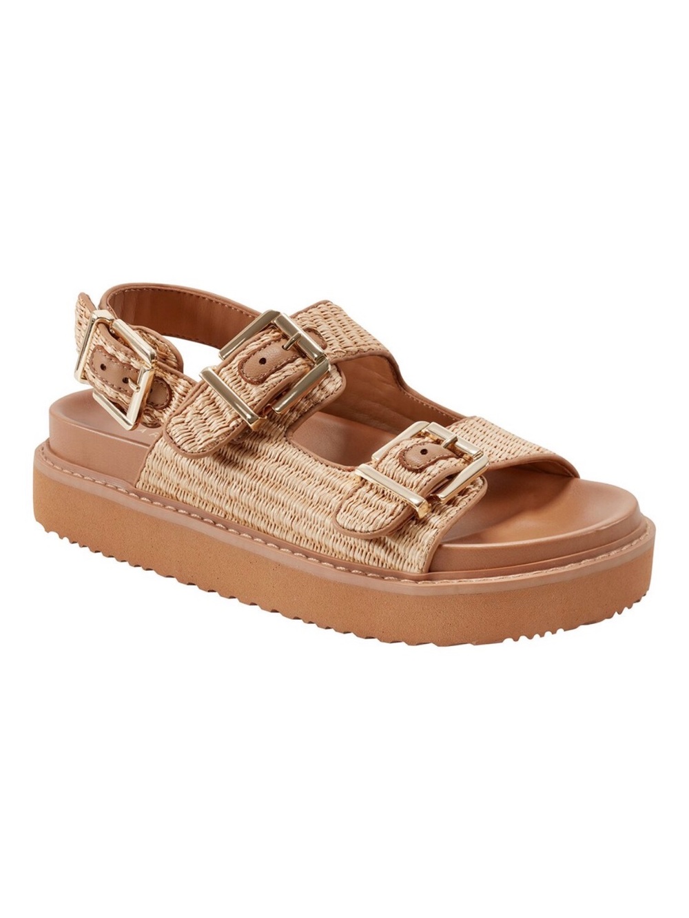 Marc fisher Agenda Woven Dual-Buckle Slingback Sandals